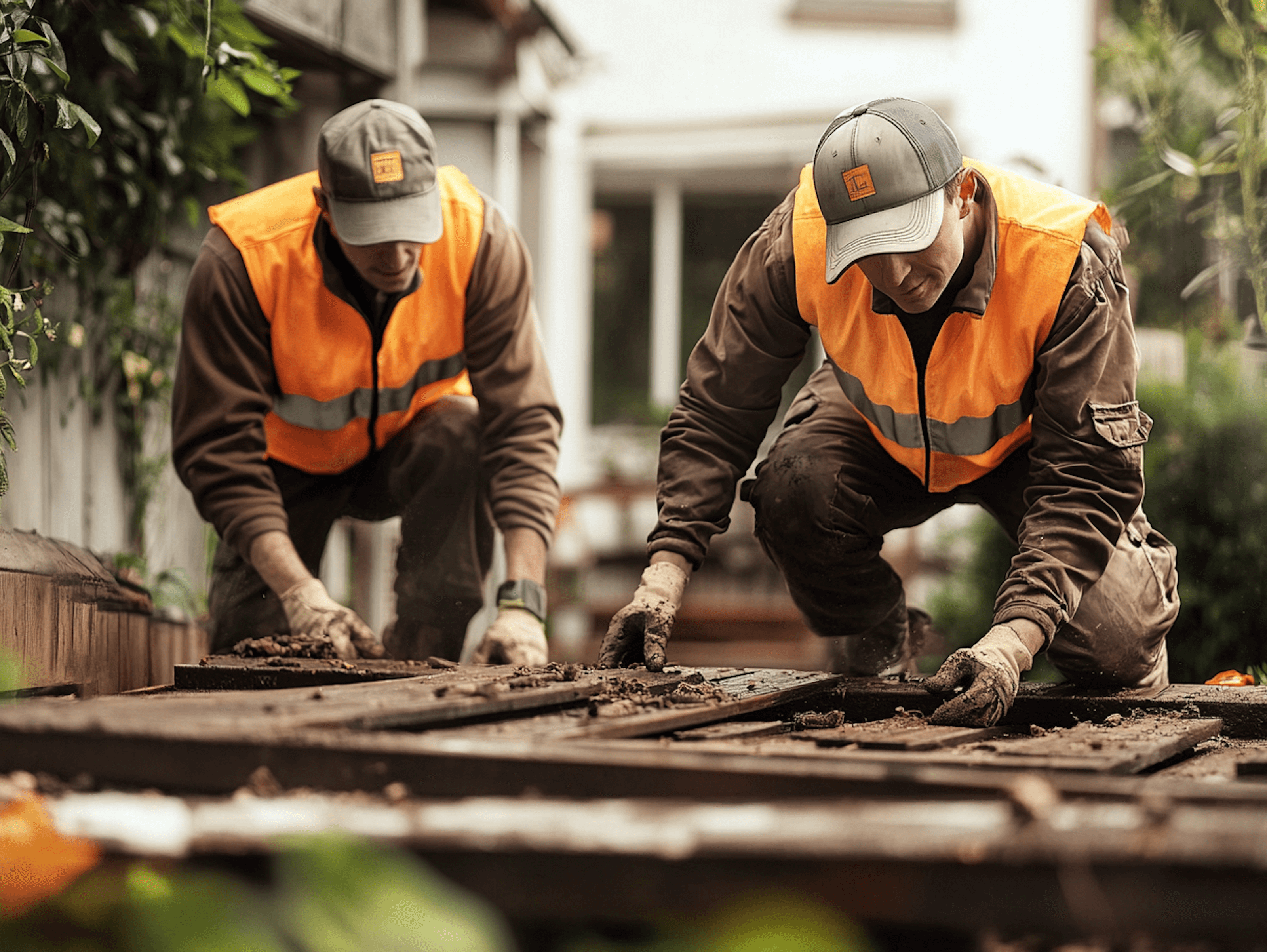 Old patio decking removal for disposal by All Junk Removal Old patio decking removal for disposal by All Junk Removal