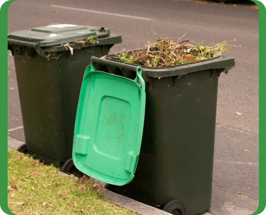 collecting garden wastes